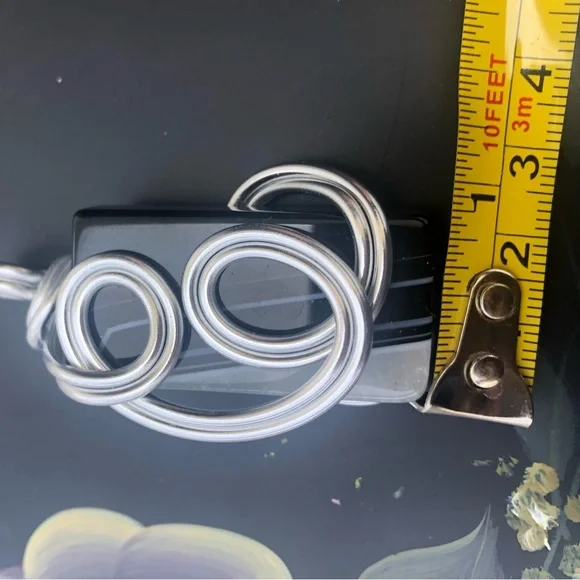 Silver Tone Wire Wrapped Pendant - Picture 3 of 15